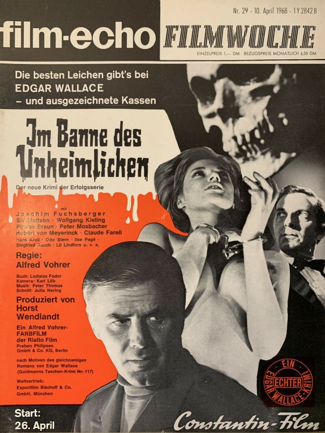 FILM-ECHO FILMWOCHE magazine side cover Issue 29 10 April 1968