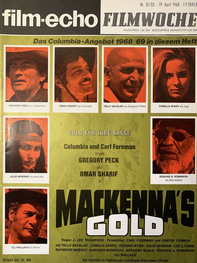 FILM-ECHO FILMWOCHE magazine side cover Issue 31-2 19 April 1968