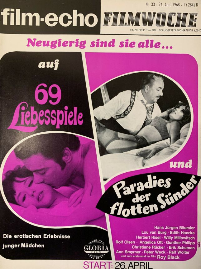 FILM-ECHO FILMWOCHE magazine side cover Issue 33 24 April 1968