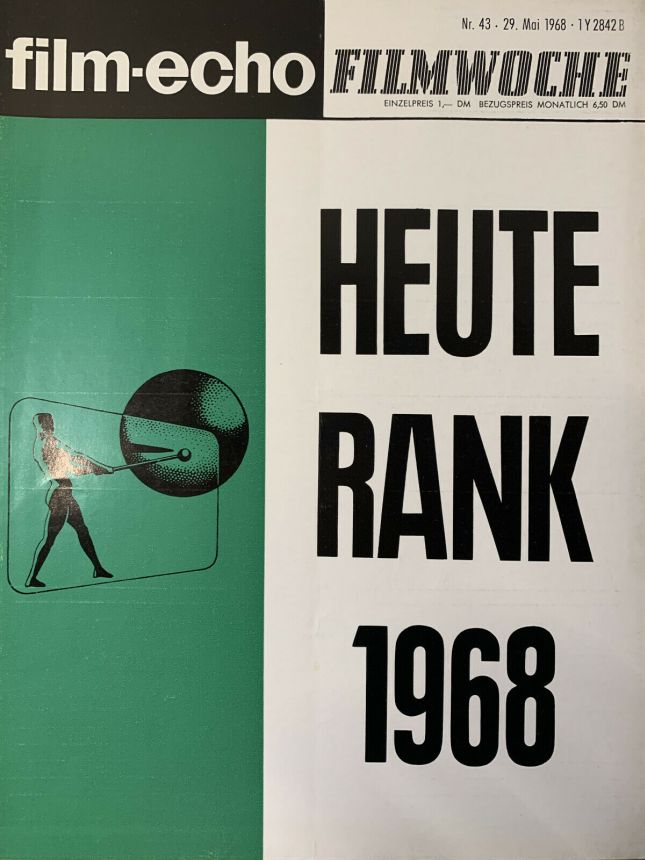 FILM-ECHO FILMWOCHE magazine side cover Issue 43 29 May 1968
