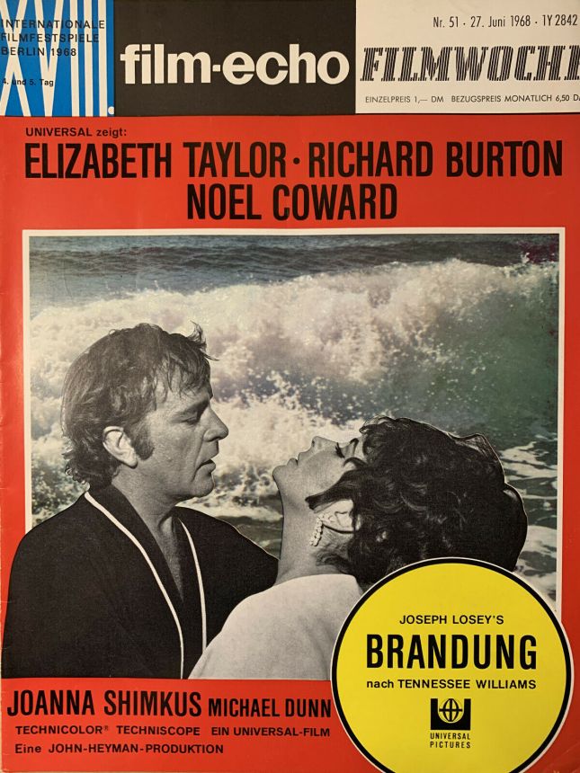 FILM-ECHO FILMWOCHE magazine side cover Issue 51 27 June 1968