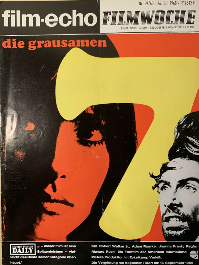 FILM-ECHO FILMWOCHE magazine side cover Issue 59-60 26 July 1968