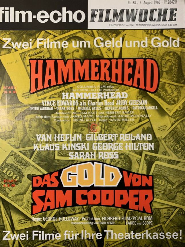 FILM-ECHO FILMWOCHE magazine side cover Issue 63 7 August 1968
