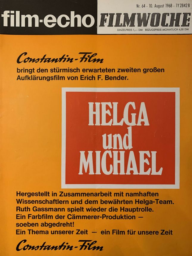 FILM-ECHO FILMWOCHE magazine side cover Issue 64 10 August 1968