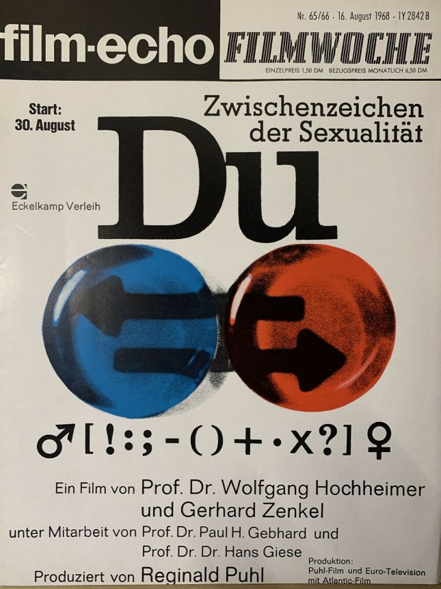 FILM-ECHO FILMWOCHE magazine side cover Issue 65-6 16 August 1968