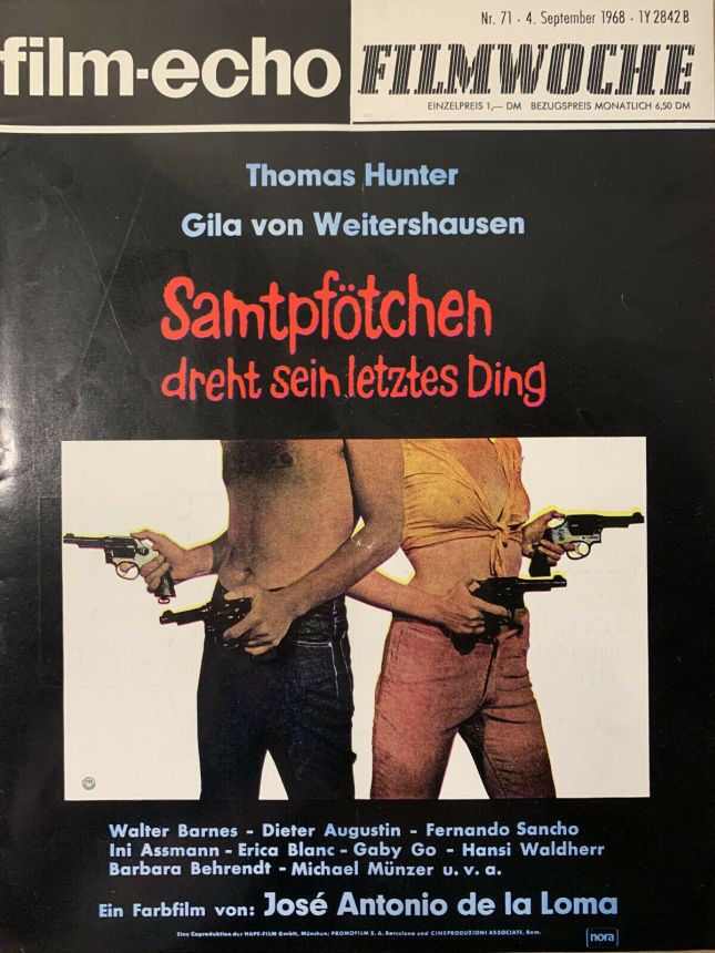 FILM-ECHO FILMWOCHE magazine side cover Issue 71 4 September 1968
