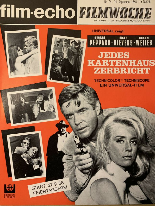 FILM-ECHO FILMWOCHE magazine side cover Issue 74 14 September 1968