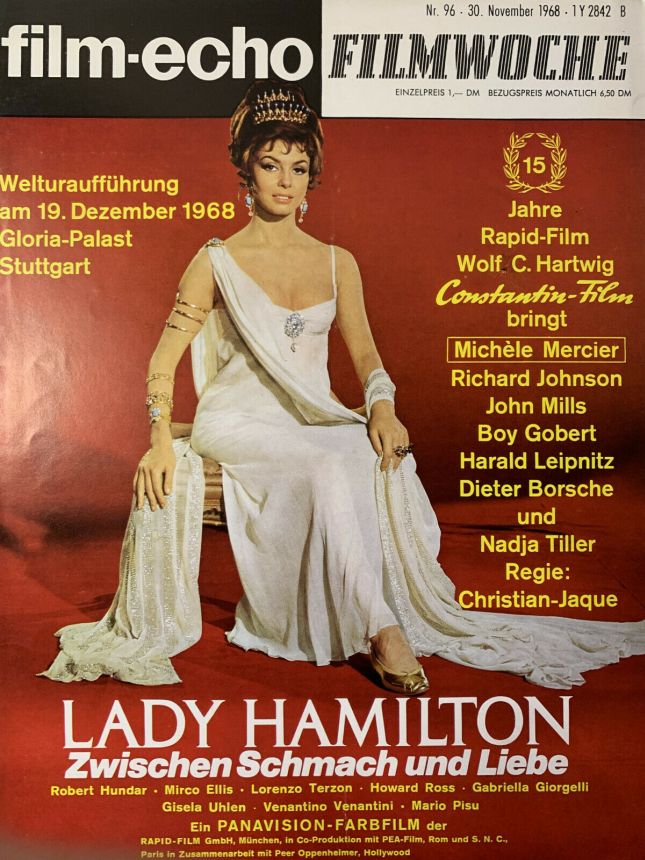 FILM-ECHO FILMWOCHE magazine side cover Issue 96 30 November 1968