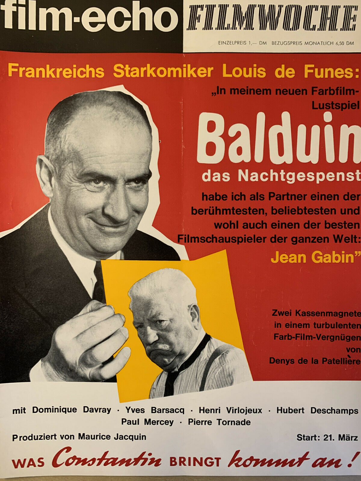 FILM-ECHO FILMWOCHE magazine side cover Issue 13 12 February 1969