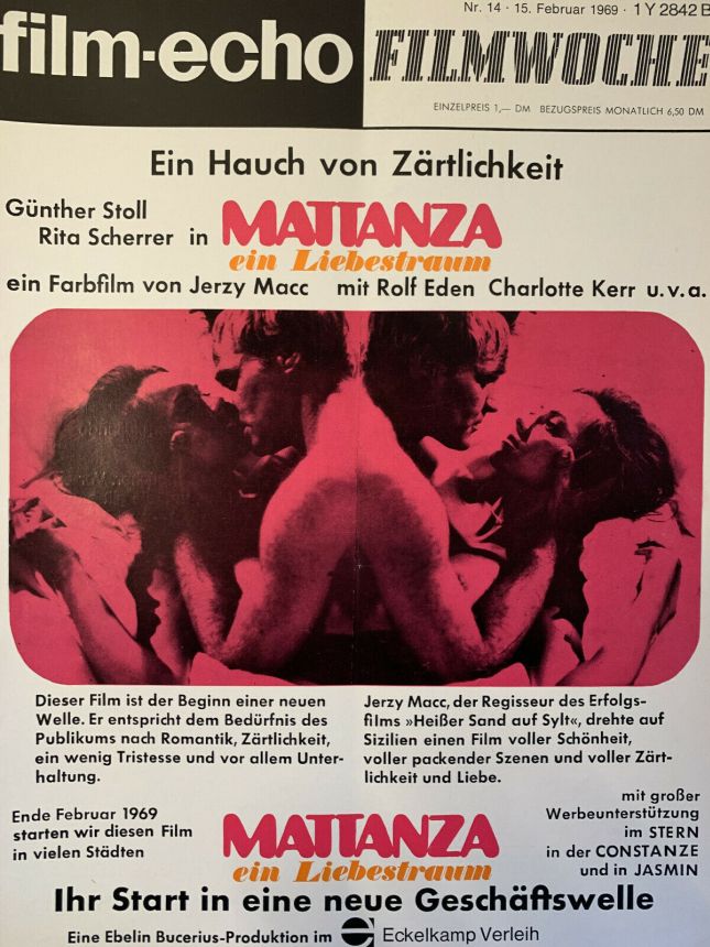 FILM-ECHO FILMWOCHE magazine side cover Issue 14 15 February 1969