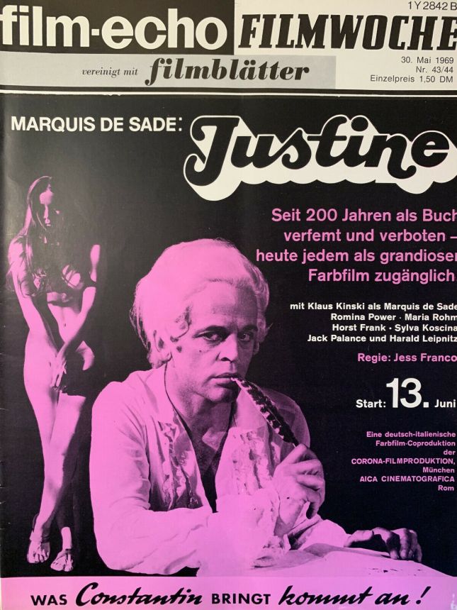 FILM-ECHO FILMWOCHE magazine side cover Issue 43-4 30 May 1969