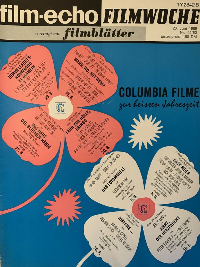 FILM-ECHO FILMWOCHE magazine side cover Issue 49-50 20 June 1969