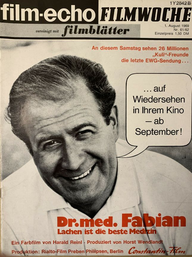 FILM-ECHO FILMWOCHE magazine side cover Issue 61-2 1 August 1969