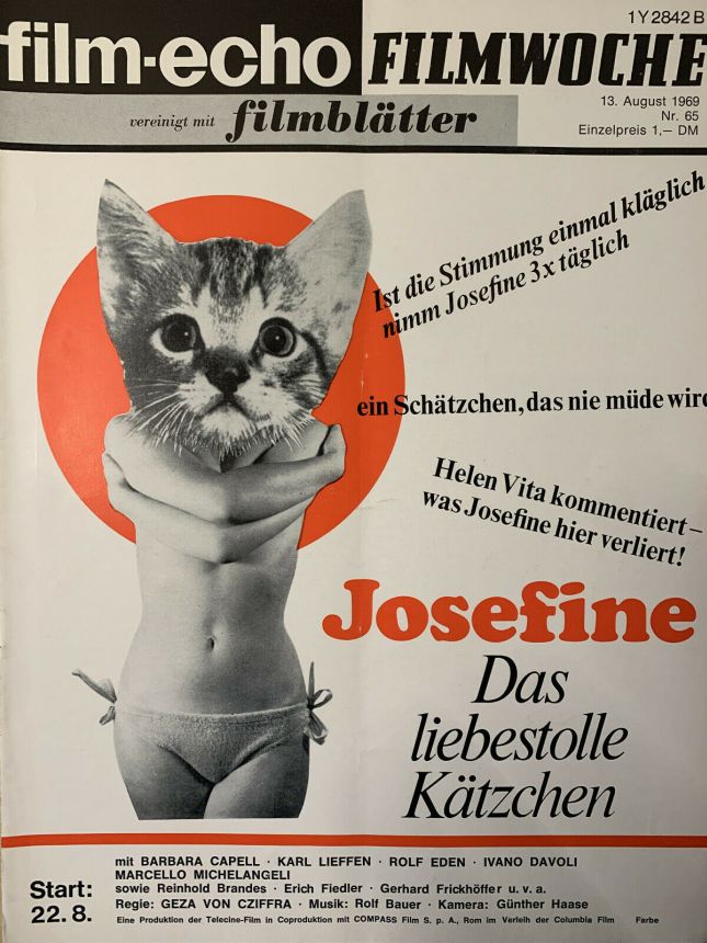 FILM-ECHO FILMWOCHE magazine side cover Issue 65 13 August 1969
