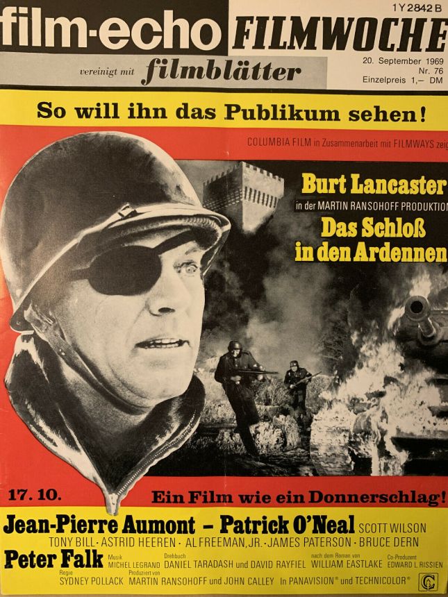 FILM-ECHO FILMWOCHE magazine side cover Issue 76 20 September 1969