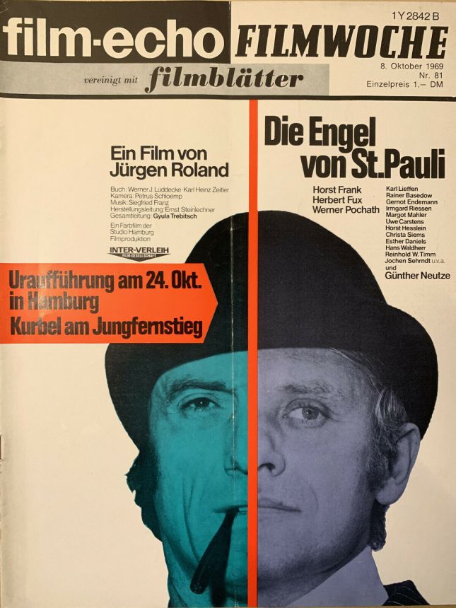 FILM-ECHO FILMWOCHE magazine side cover Issue 81 8 October 1969