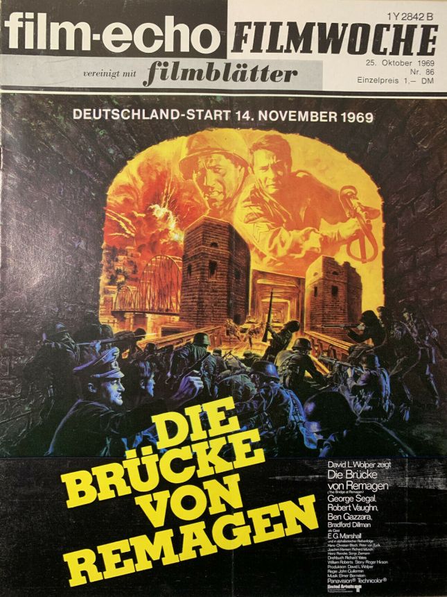 FILM-ECHO FILMWOCHE magazine side cover Issue 86 25 October 1969