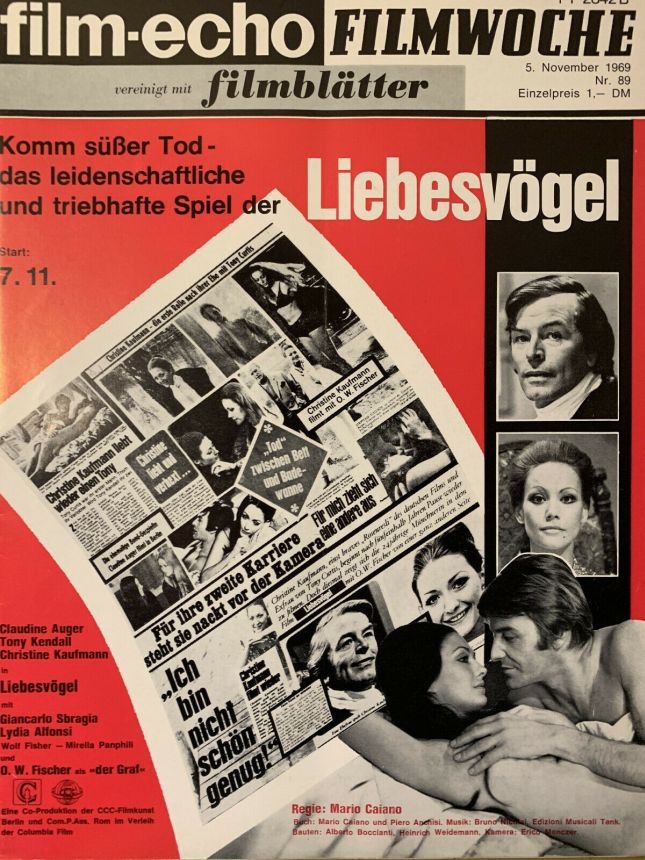 FILM-ECHO FILMWOCHE magazine side cover Issue 89 5 November 1969