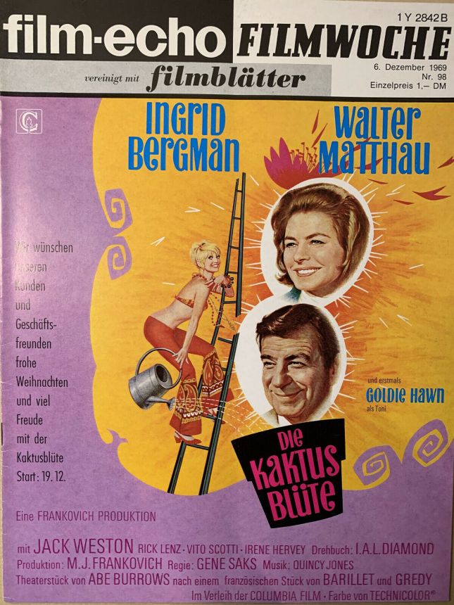 FILM-ECHO FILMWOCHE magazine side cover Issue 98 6 December 1969