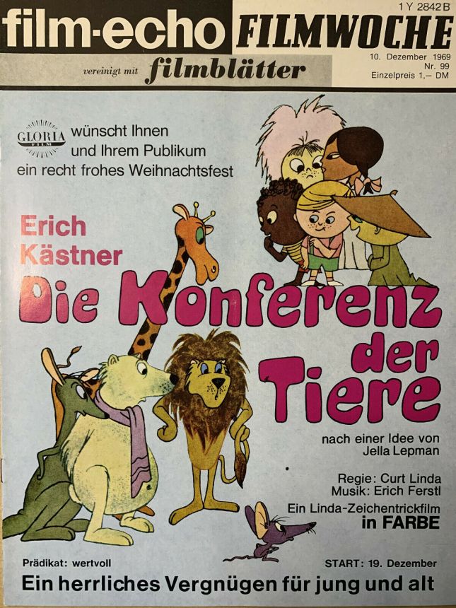 FILM-ECHO FILMWOCHE magazine side cover Issue 99 10 December 1969