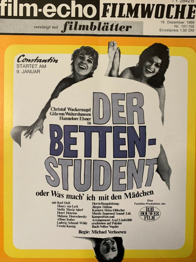 FILM-ECHO FILMWOCHE magazine side cover Issue 101-2 19 December 1969