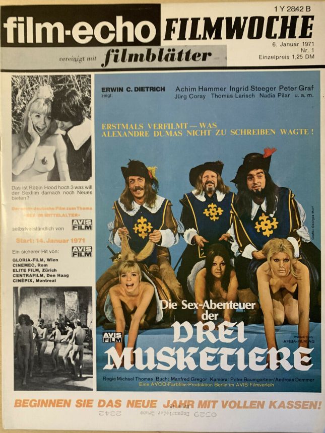 FILM-ECHO FILMWOCHE magazine side cover Issue 1 6 January 1971
