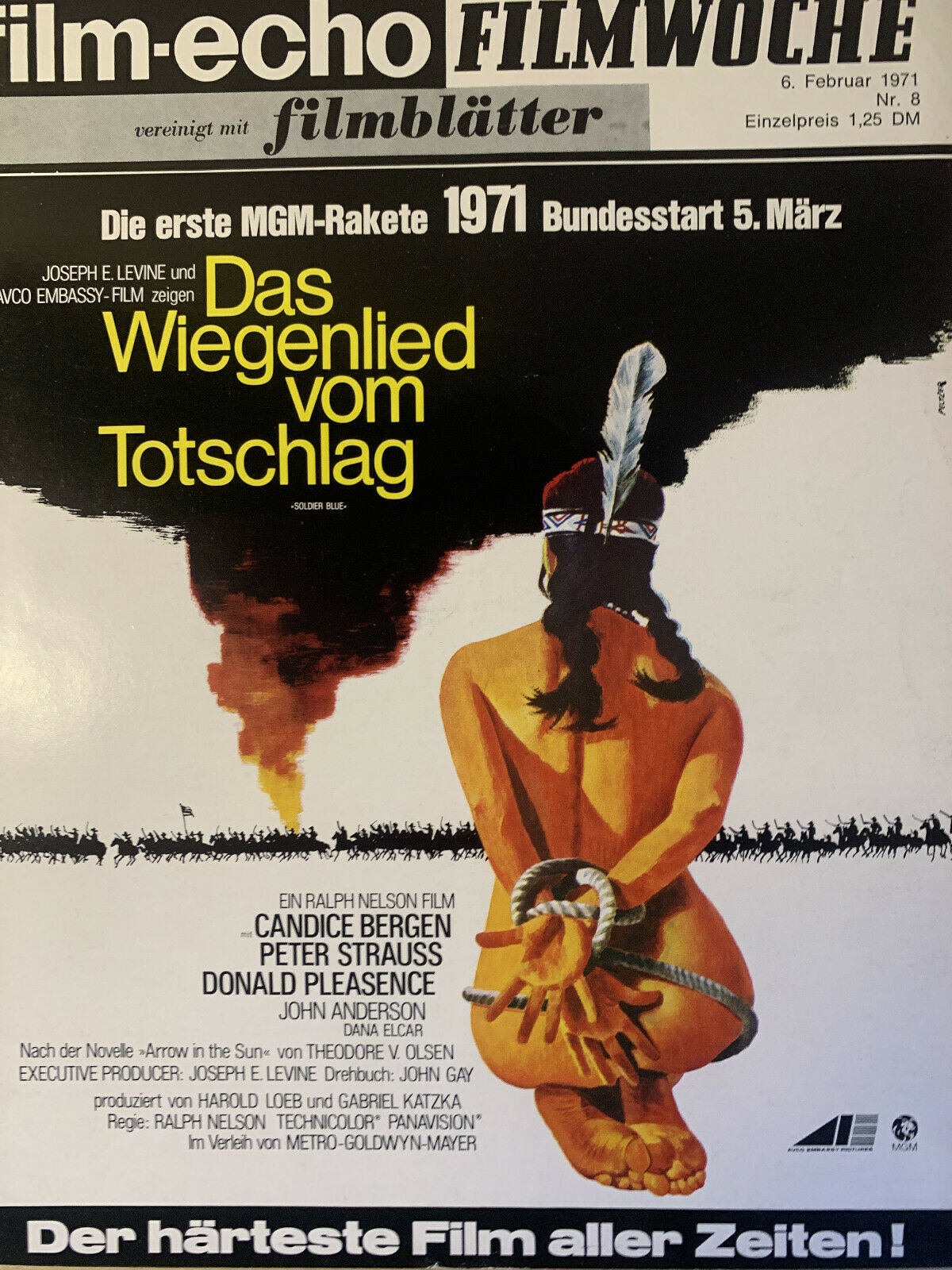 FILM-ECHO FILMWOCHE magazine side cover Issue 8 6 February 1971