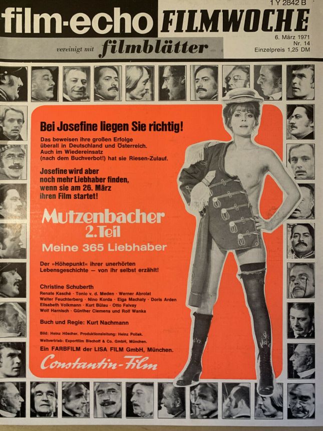 FILM-ECHO FILMWOCHE magazine side cover Issue 14 6 March 1971
