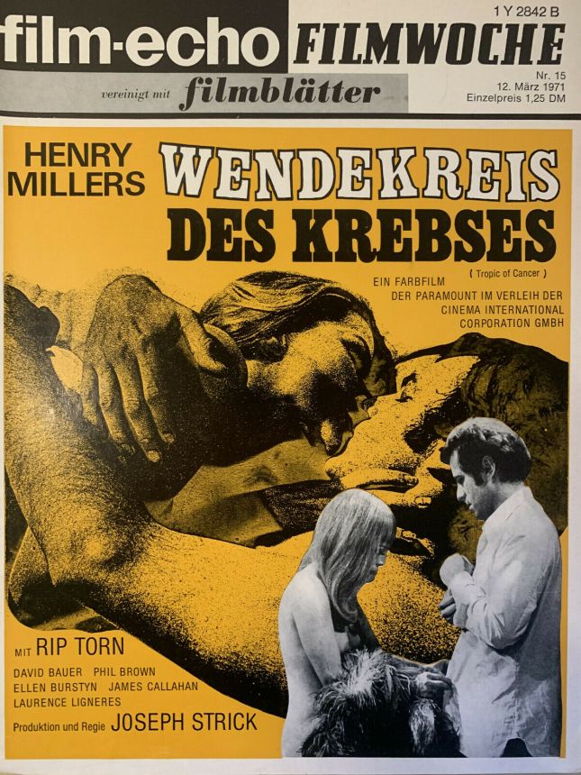 FILM-ECHO FILMWOCHE magazine side cover Issue 15 12 March 1971