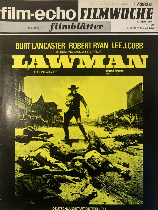 FILM-ECHO FILMWOCHE magazine side cover Issue 20 7 April 1971