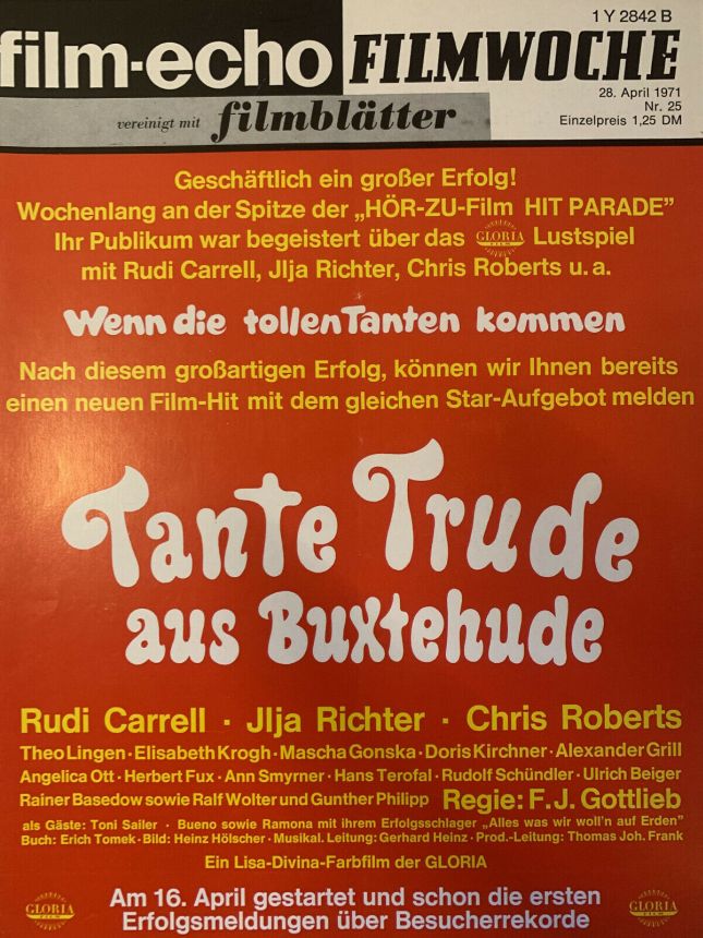 FILM-ECHO FILMWOCHE magazine side cover Issue 25 28 April 1971
