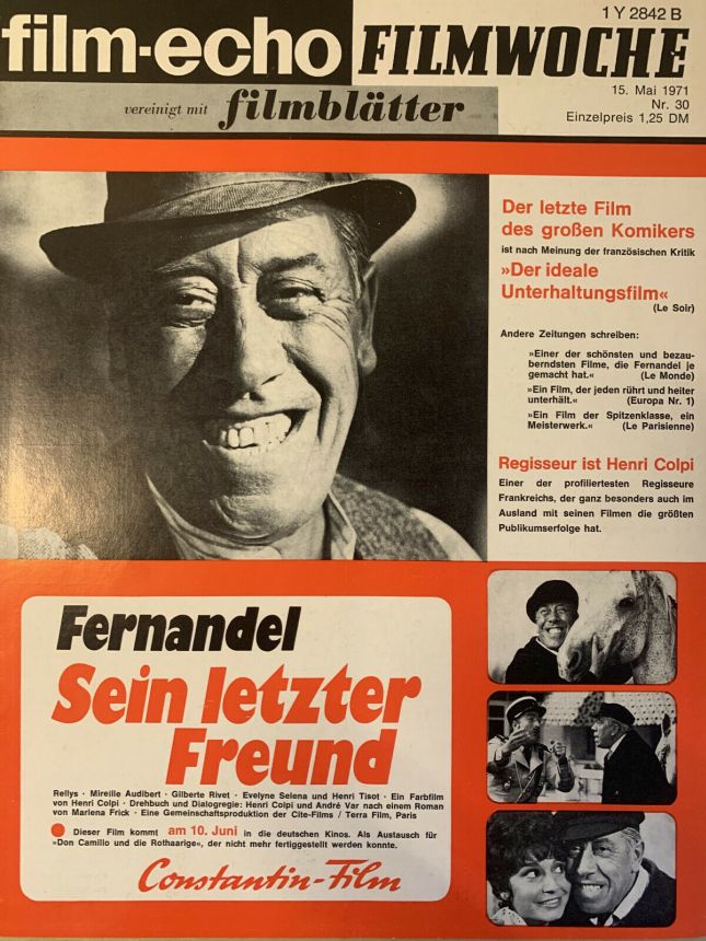 FILM-ECHO FILMWOCHE magazine side cover Issue 30 15 May 1971