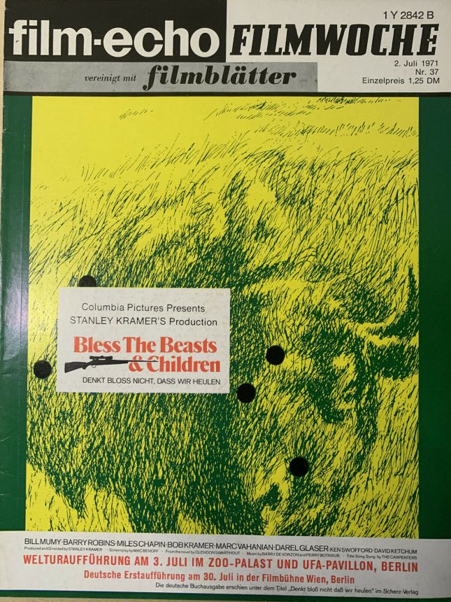 FILM-ECHO FILMWOCHE magazine side cover Issue 37 2 July 1971