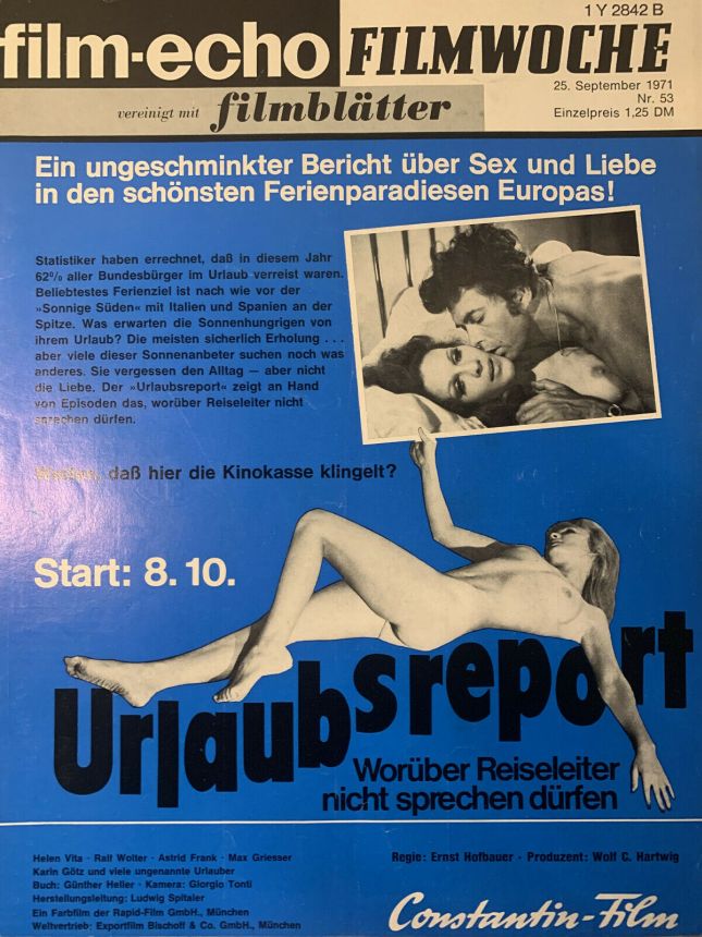 FILM-ECHO FILMWOCHE magazine side cover Issue 53 25 September 1971