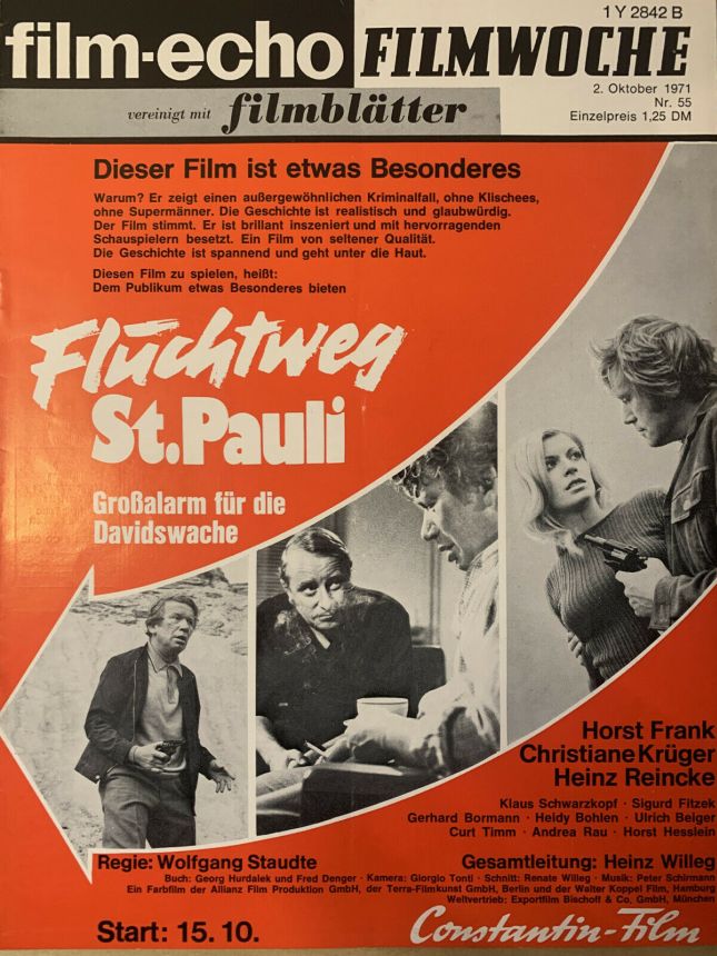 FILM-ECHO FILMWOCHE magazine side cover Issue 55 2 October 1971
