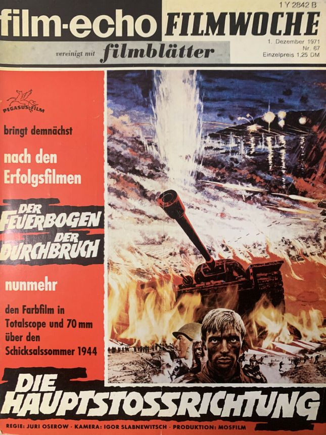FILM-ECHO FILMWOCHE magazine side cover Issue 67 1 December 1971