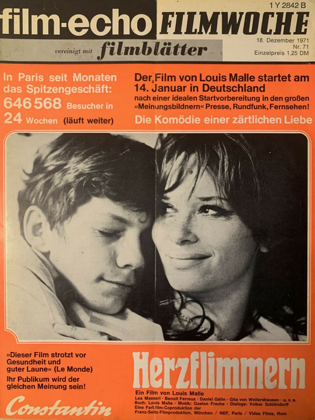 FILM-ECHO FILMWOCHE magazine side cover Issue 71 18 December 1971