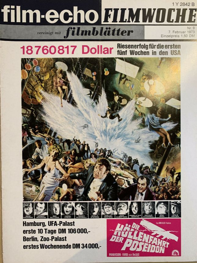 FILM-ECHO FILMWOCHE magazine side cover Issue 9 7 February 1973