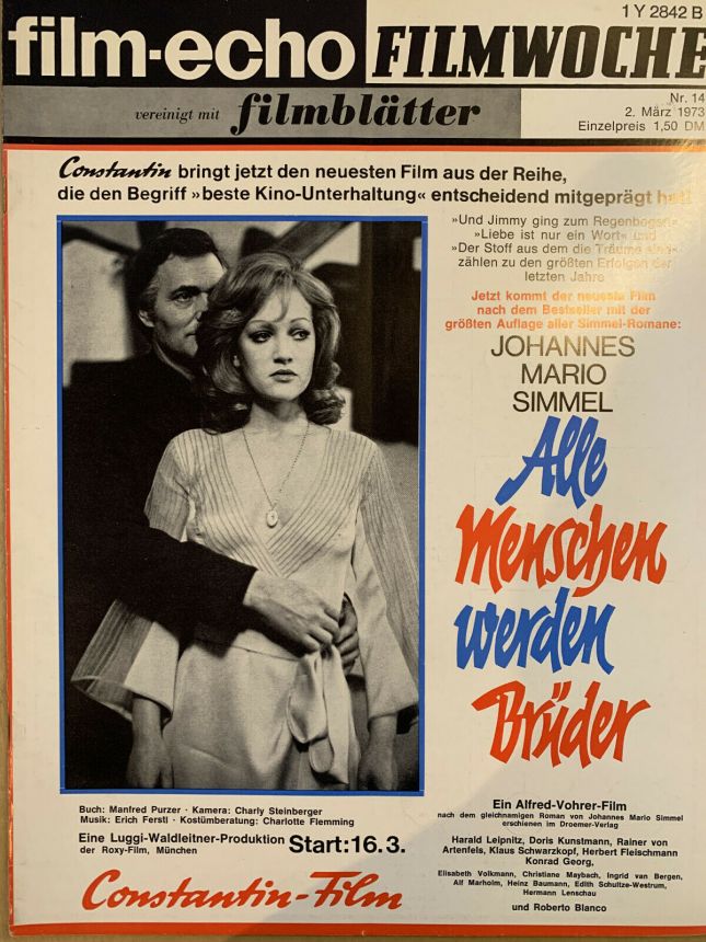FILM-ECHO FILMWOCHE magazine side cover Issue 14 2 March 1973
