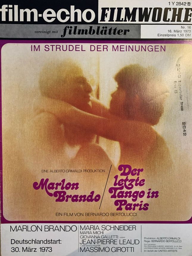 FILM-ECHO FILMWOCHE magazine side cover Issue 16 16 March 1973