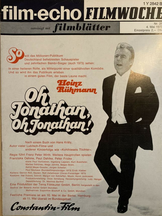FILM-ECHO FILMWOCHE magazine side cover Issue 25 4 May 1973