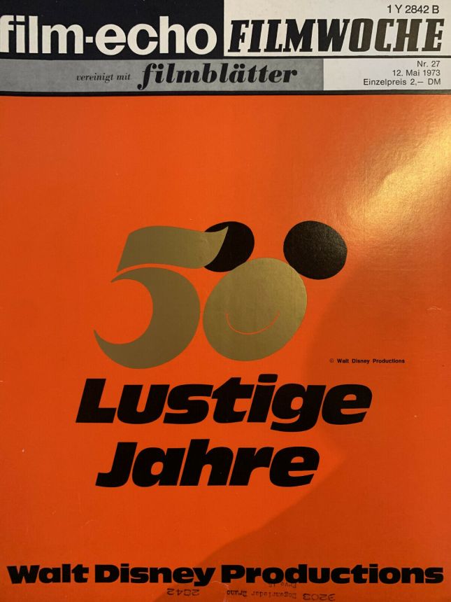 FILM-ECHO FILMWOCHE magazine side cover Issue 27 12 May 1973