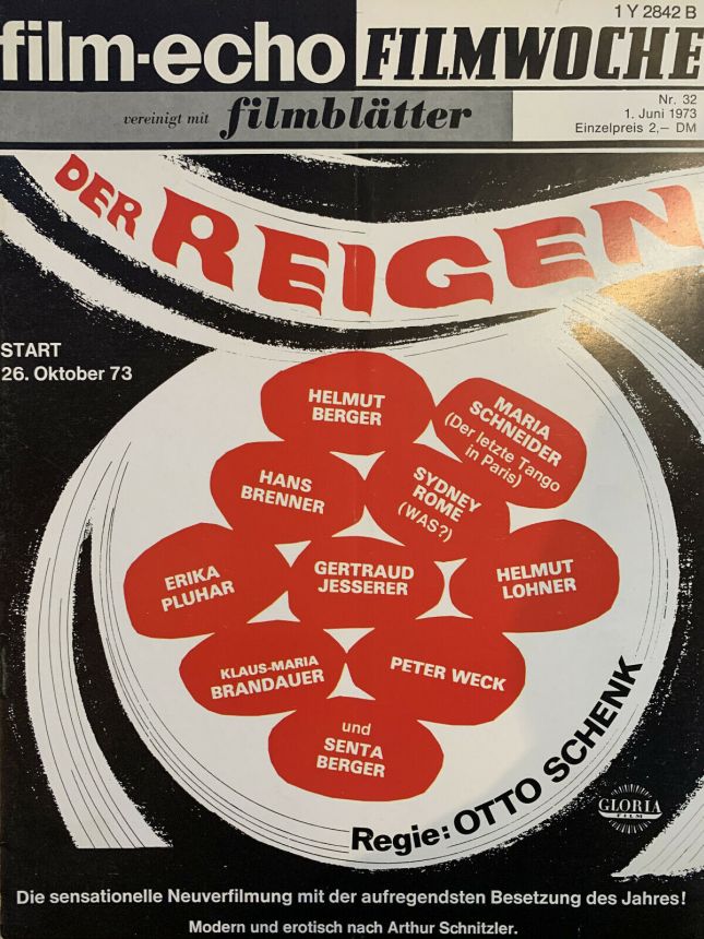 FILM-ECHO FILMWOCHE magazine side cover Issue 32 1 June 1973