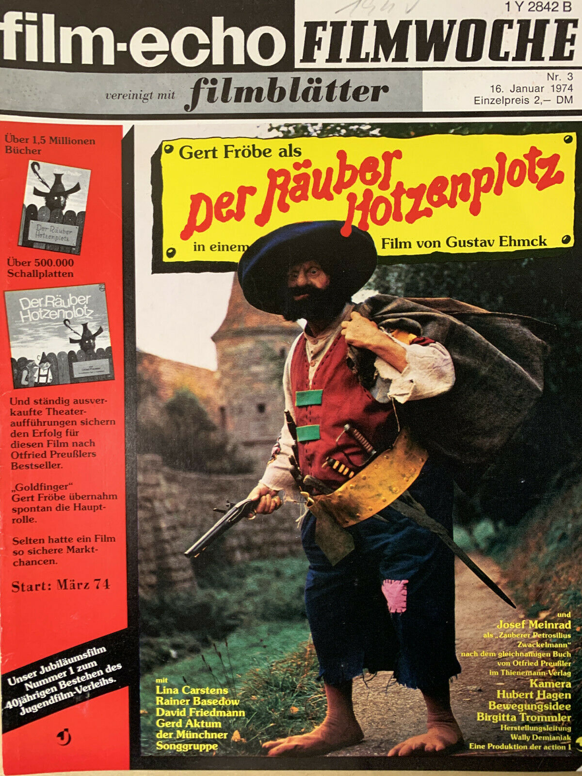 FILM-ECHO FILMWOCHE magazine side cover Issue 3 16 January 1974