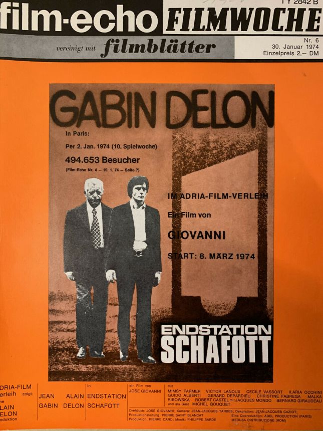 FILM-ECHO FILMWOCHE magazine side cover Issue 6 30 January 1974
