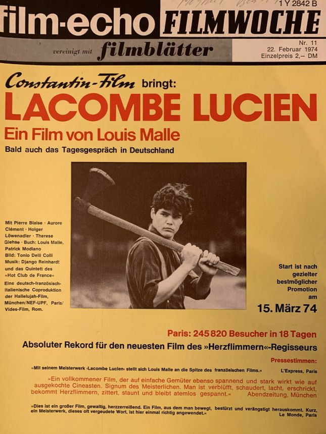 FILM-ECHO FILMWOCHE magazine side cover Issue 11 22 February 1974