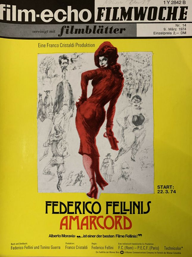 FILM-ECHO FILMWOCHE magazine side cover Issue 14 9 March 1974