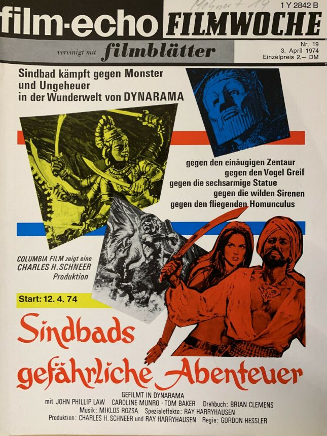 FILM-ECHO FILMWOCHE magazine side cover Issue 19 3 April 1974