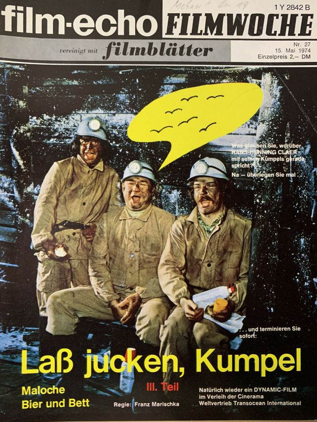 FILM-ECHO FILMWOCHE magazine side cover Issue 27 15 May 1974