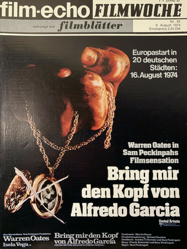 FILM-ECHO FILMWOCHE magazine side cover Issue 43 9 August 1974